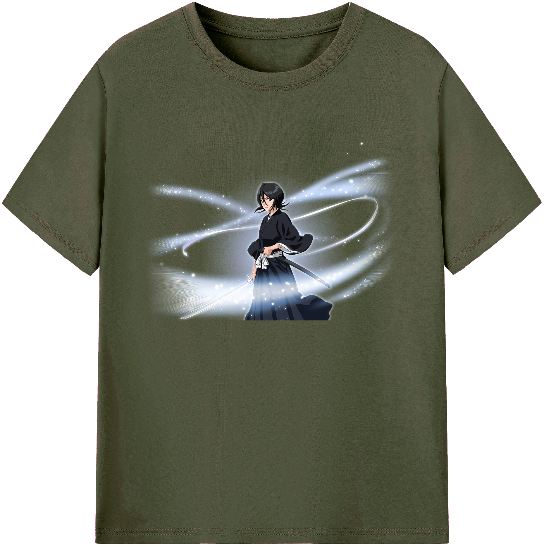 （画像用） ブリーチ 朽木ルキア BLEACH Kuchiki Rukia 綿100％ メンズ半袖Tシャツ｜肌触りやわらか＆通気性
